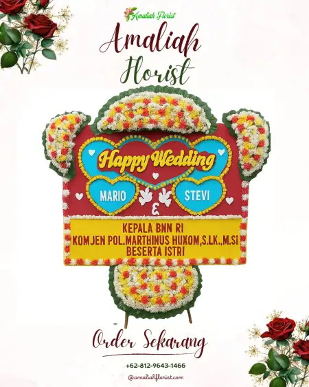 Papan Bunga Pernikahan Ngepeh